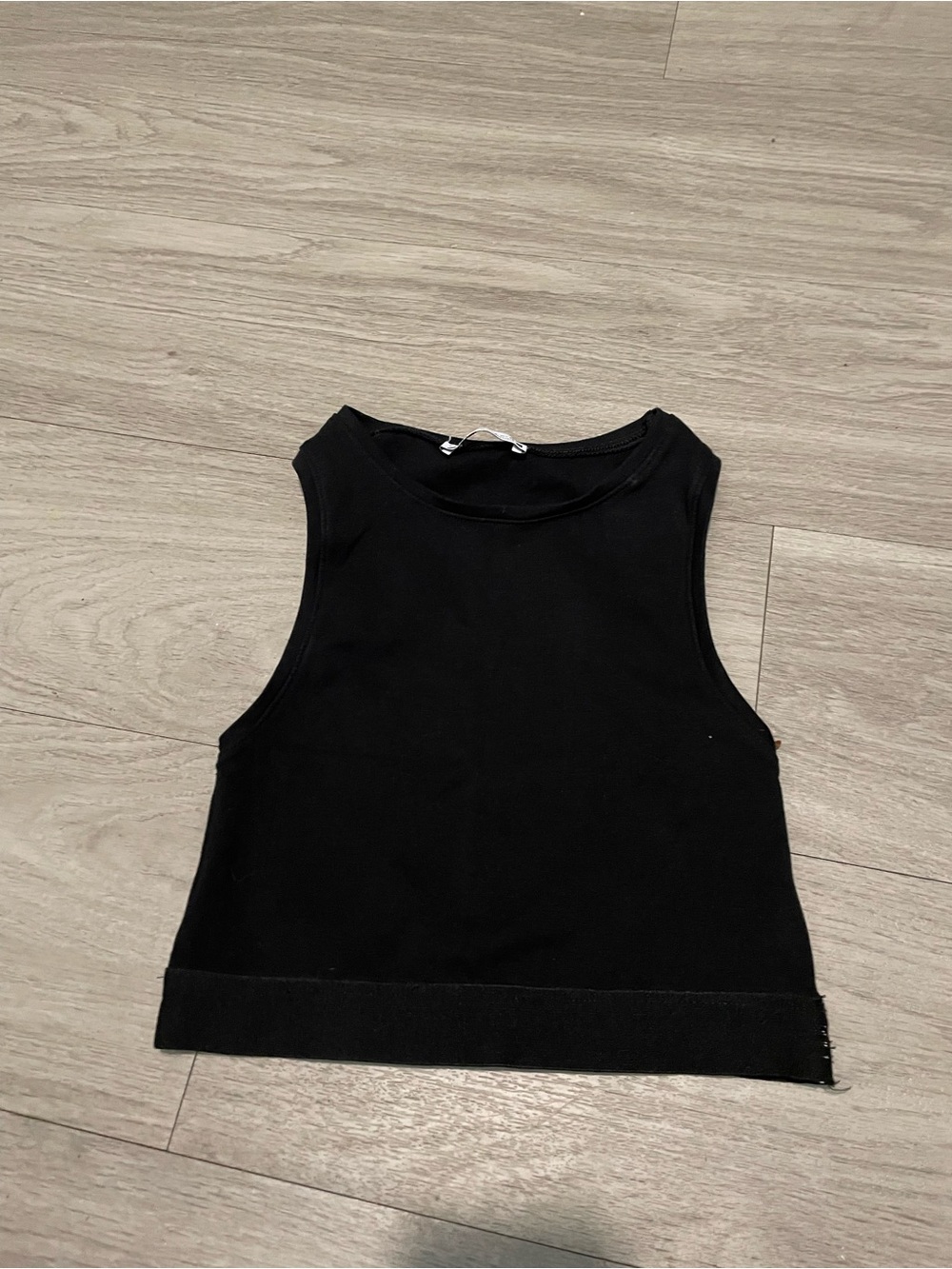Zara Black Sleeveless Crop Top